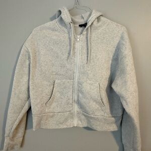 Charlotte Russe Gray Zip up Hoodie Small with side pockets